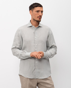 Pini Parma Gray linen shirt SHILIGR