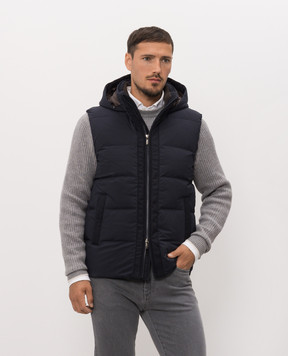Peserico Blue down vest R53087G3604