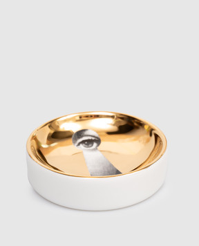 Fornasetti Golden porcelain trifle stand Tema e Variazioni n.14 P23Z503