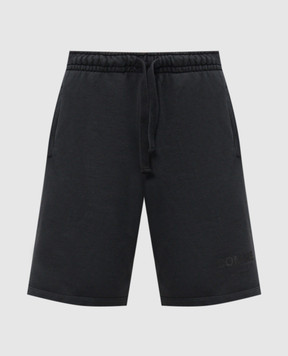 Comme des Fuckdown Black shorts with logo print FMS6CFABM01922