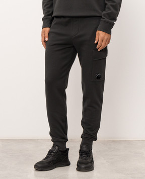 C.P. Company Grey joggers with logo patch MSP717A005086W