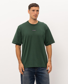 Dolce&Gabbana Green t-shirt with logo patch G8PN9TG7QNP