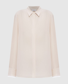 Peserico Beige wool shirt with monil chain A06818D06461