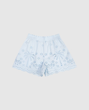 MC2 SAINT BARTH Sangallo Palms Kids Blue Shorts MEA00100482L