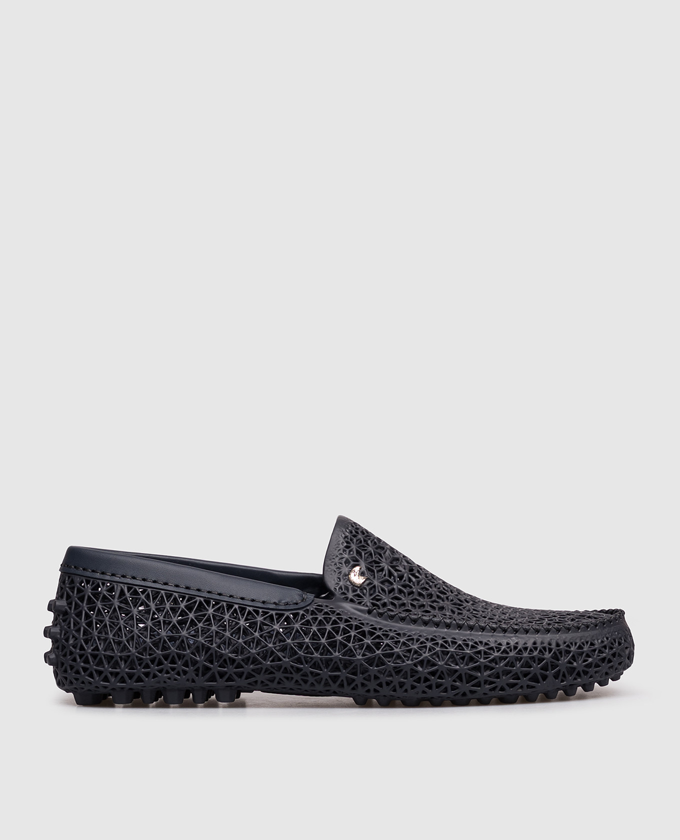 

Blue perforated loafers with emblem Stefano Ricci