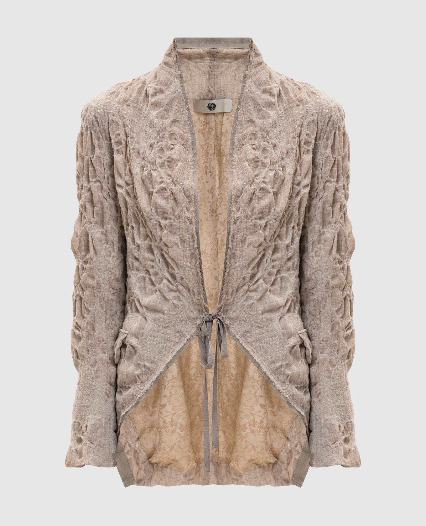 

Beige wool jacket with an asymmetrical cut Marc Le Bihan