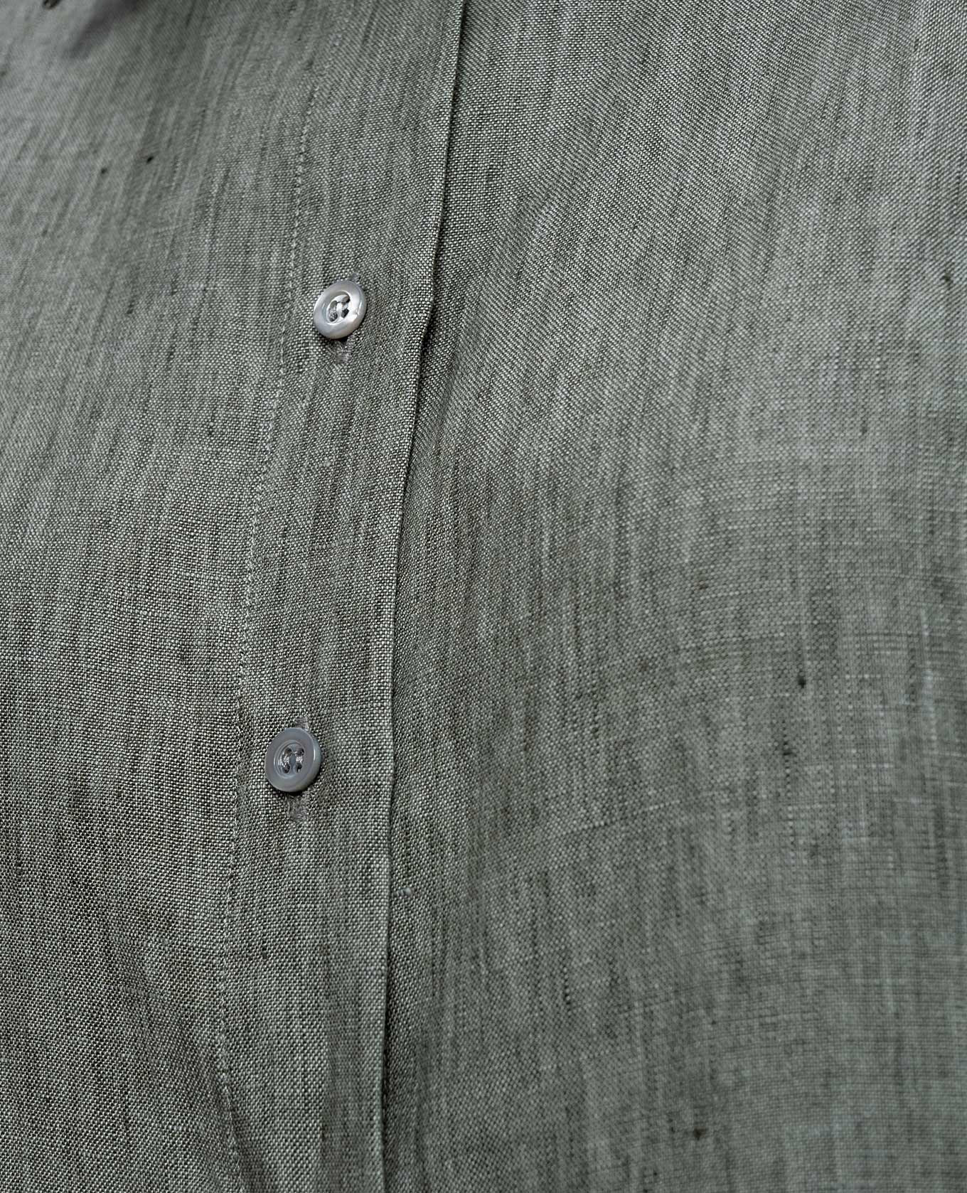 

Khaki linen shirt with lapels Peserico