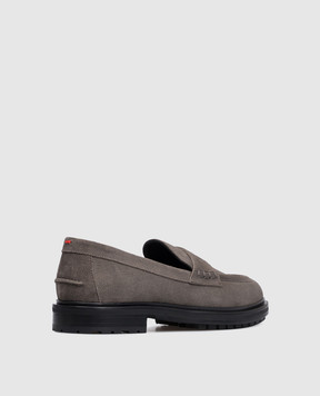 Aeyde Leon gray suede loafers FL0323003052226