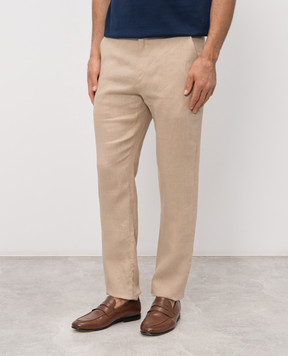 Trussardi Beige linen pants P719M000113NMP313T38