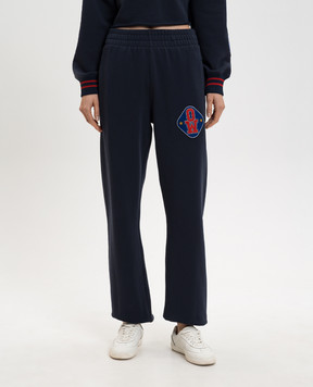 Off-White Blue joggers with logo patch 2CH006S26FLE002