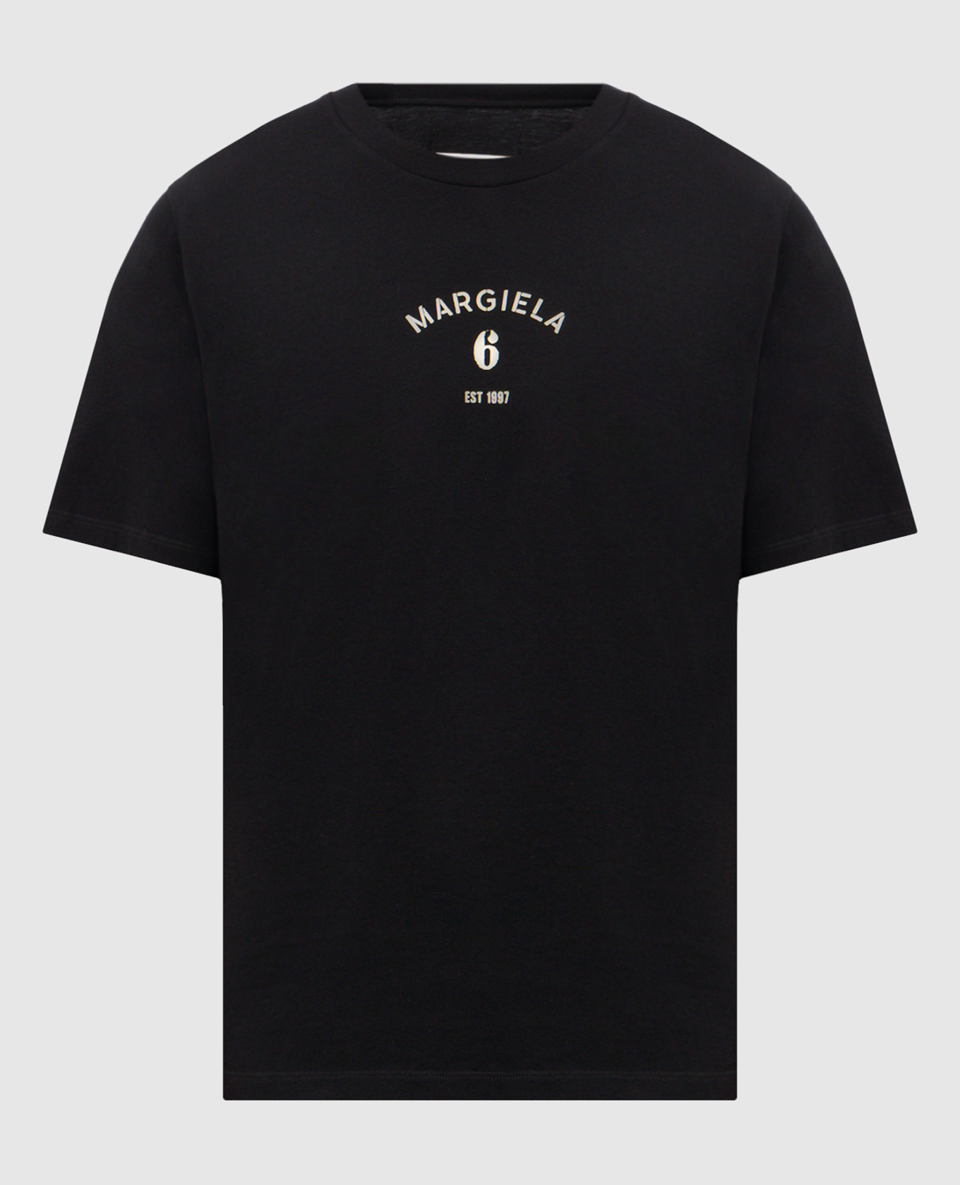 Black t-shirt with logo print
