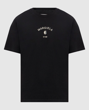 Maison Margiela MM6 Black t-shirt with logo print SH2GC0038M20048