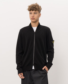 Stone Island Black wool cardigan L2S155100023S00B4