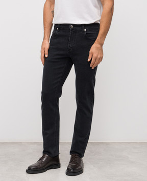 Enrico Mandelli Grey jeans with logo patch 0MIAMI5861