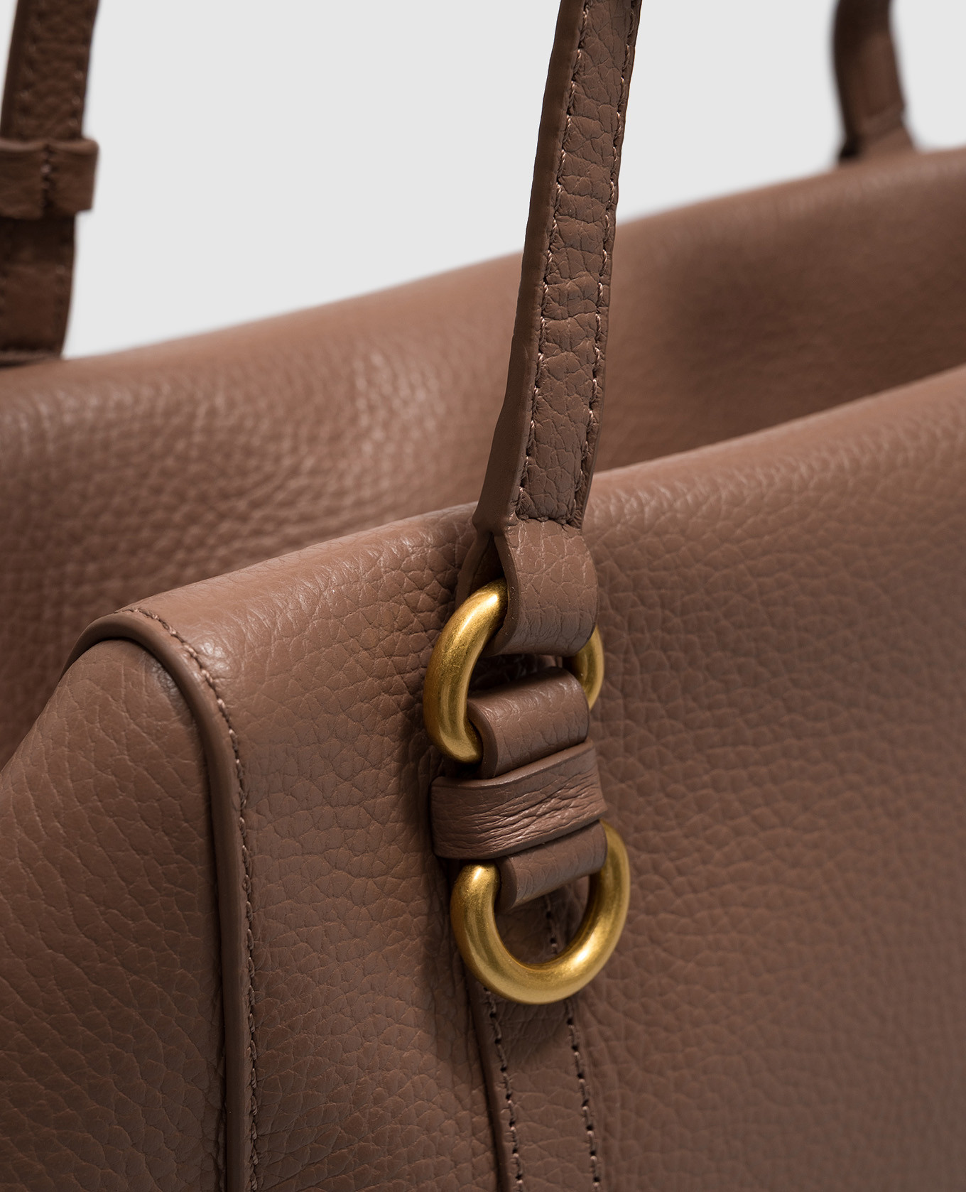 TERRY brown leather tote bag Gianni Chiarini 4