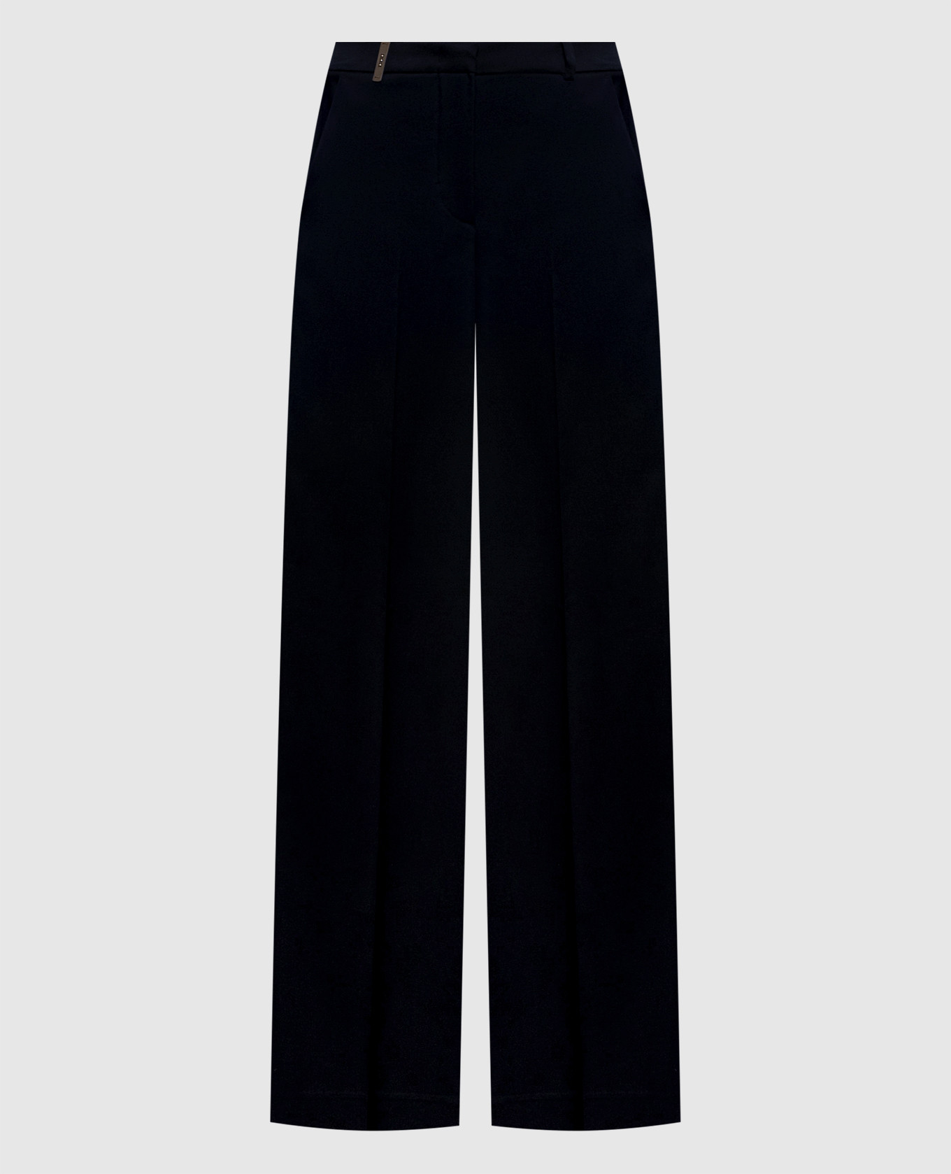 Navy wool and cashmere pants