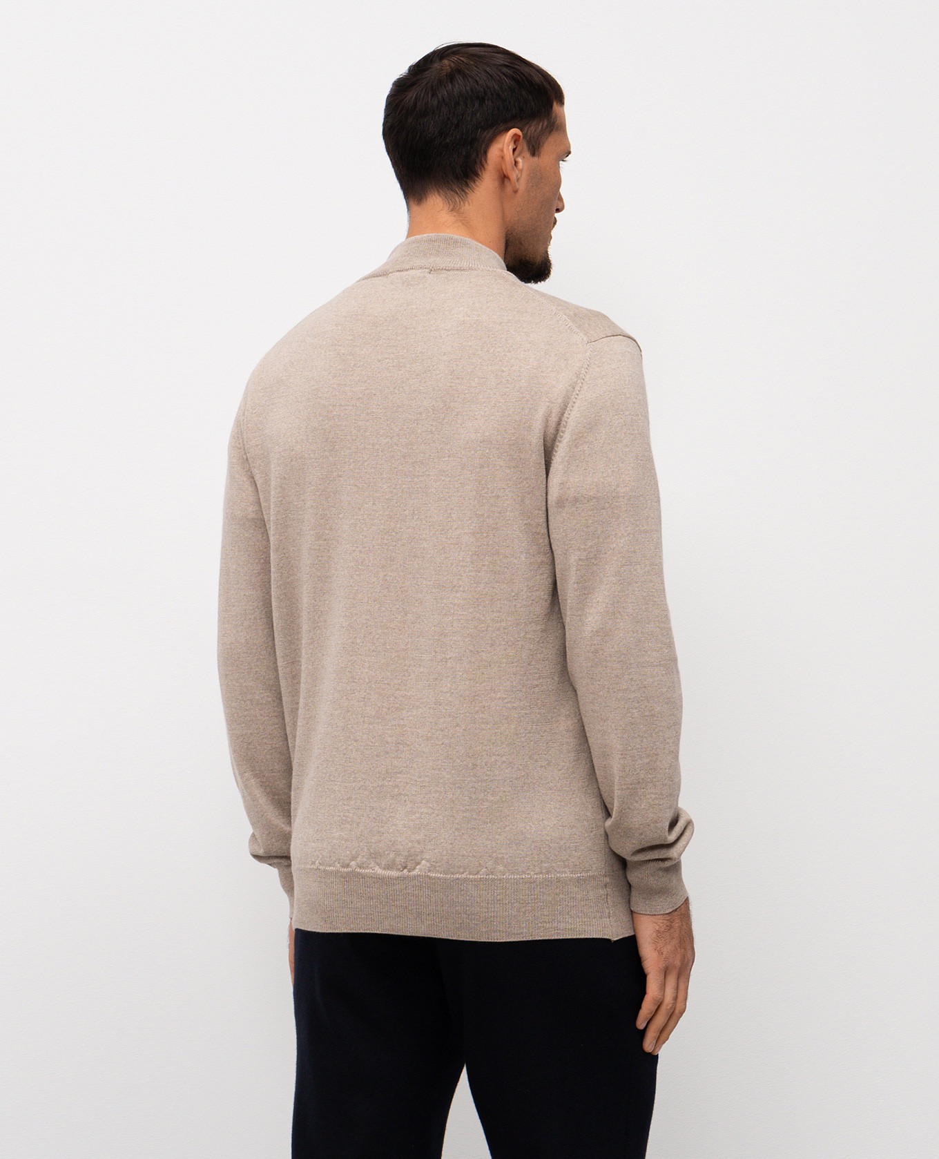 Beige merino wool sweater Cashmere&Whiskey 4