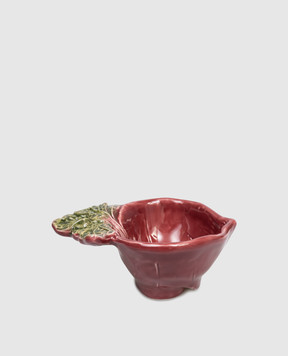 Bitossi Home Burgundy ceramic bowl in the shape of a beet CEV25003