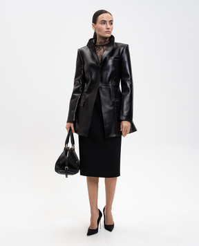 Alexander McQueen Black leather jacket 848201Q5AQF