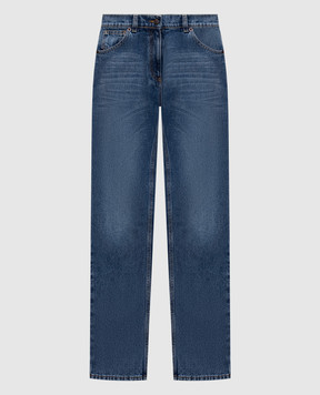 Magda Butrym Blue jeans with logo patch DENIM15PANTS152426