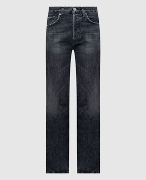 AGOLDE Black jeans with a worn effect A1401490