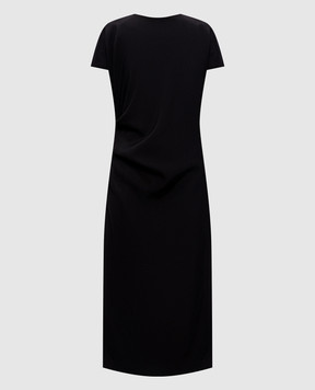 Calcaterra Black dress with silk D512