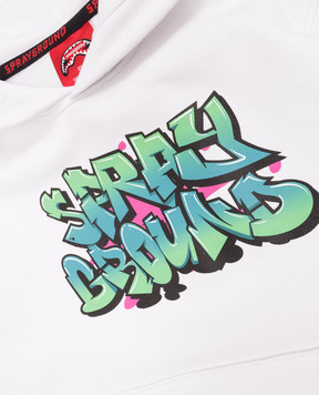 Sprayground Children's white hoodie Catch The Bear SPY1397EWHT