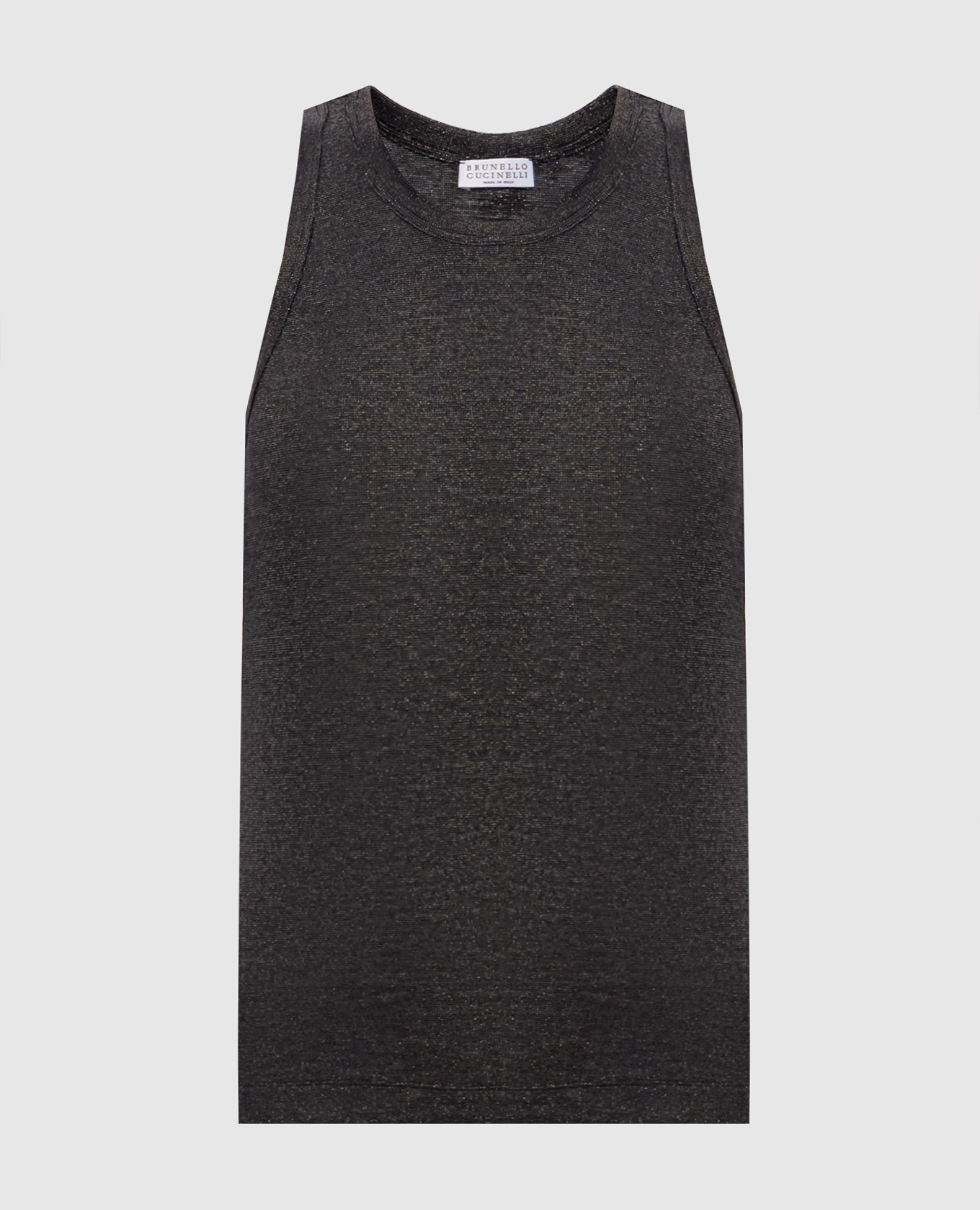 Gray wool T-shirt with lurex