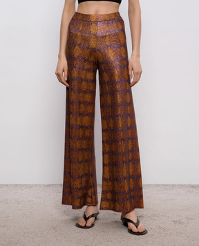 Momoni Brown ANSELMO pants with lurex MOKN00266MO