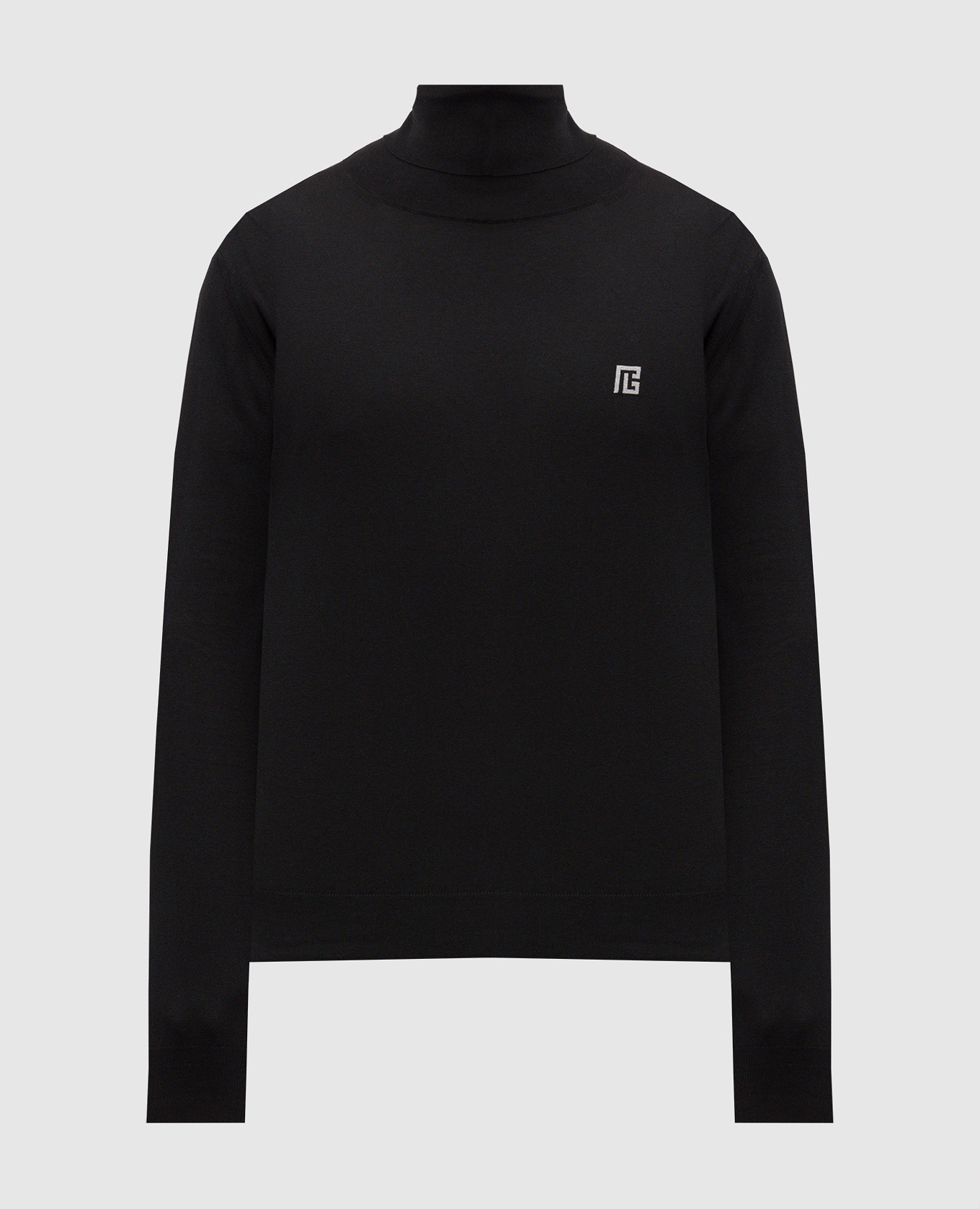 Black silk golf with emblem