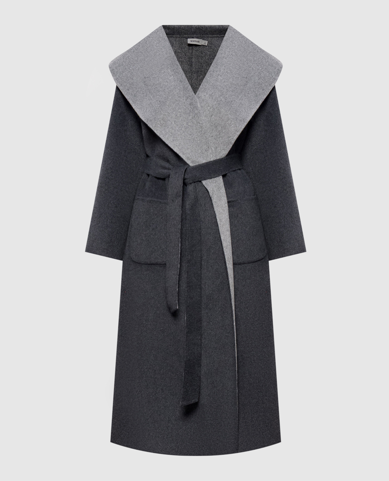Grey reversible Allura wool coat