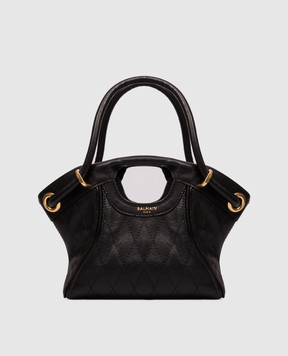 Balmain Black leather tote bag HN1FD088LSP6