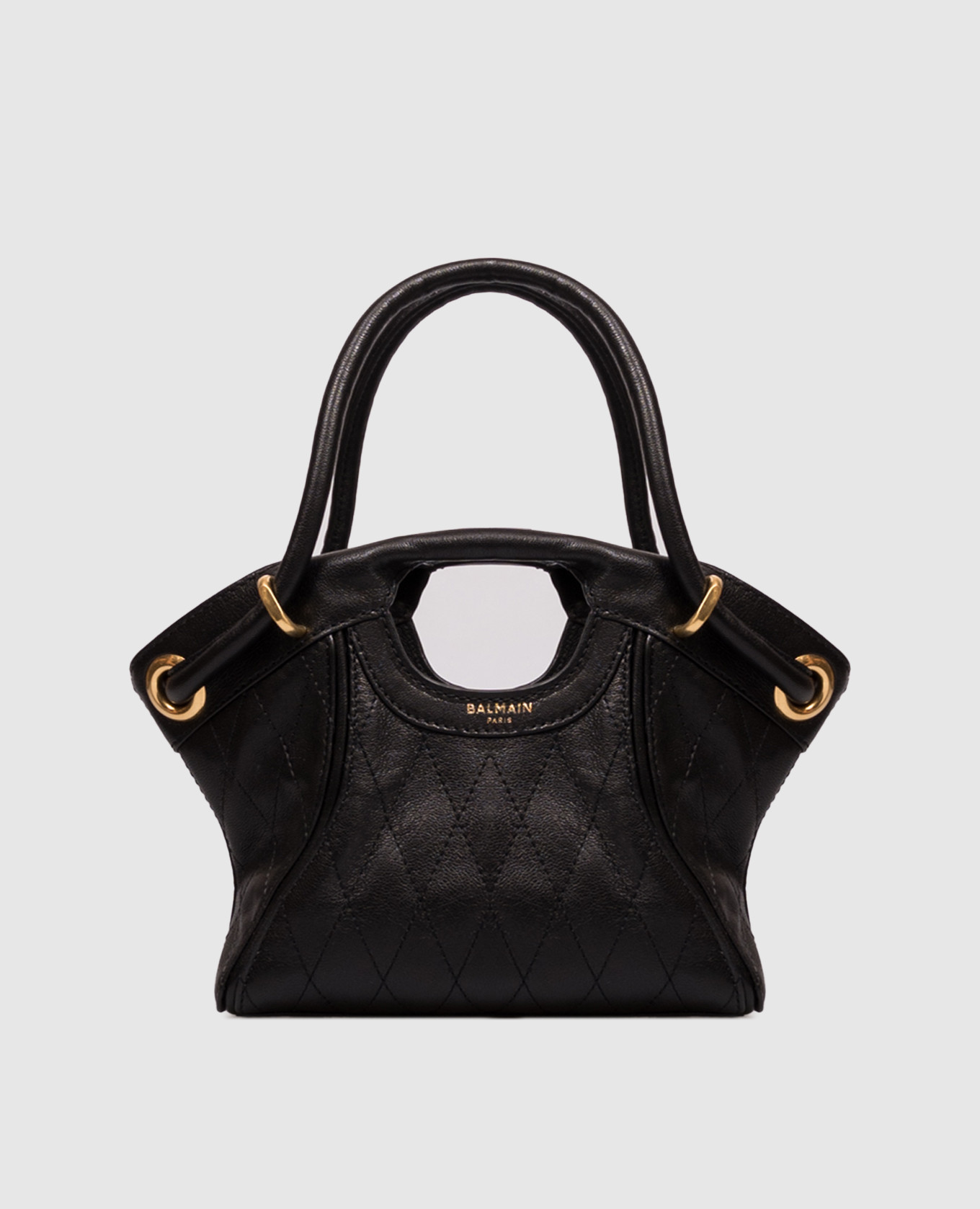 

Black leather tote bag Balmain