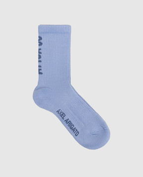 Axel Arigato Blue Fioral socks with logo embroidery X3956004