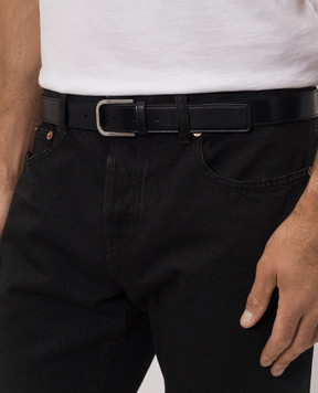 Saint Laurent Black leather belt A005ABAAEJE