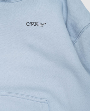 Off-White Children's blue hoodie with logo print 44BBB001S26F007
