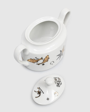 Fornasetti White porcelain sugar bowl Astronomici P21Z301