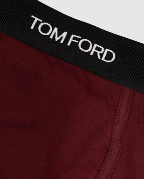 Tom Ford Burgundy boxer briefs with logo pattern T4LC31040