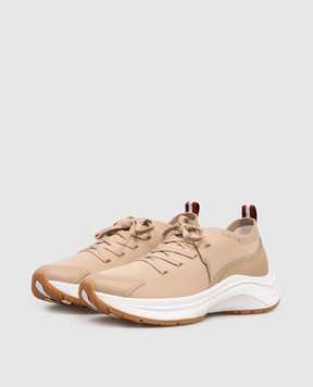 Bally Beige combination sneakers with logo WK00DYTE041