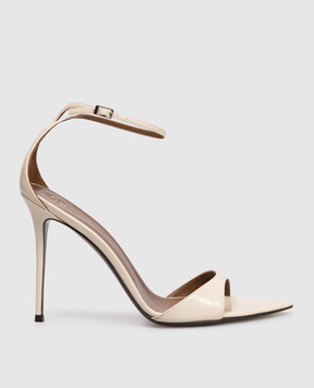 Giuseppe Zanotti Intrigo beige patent leather sandals I400005