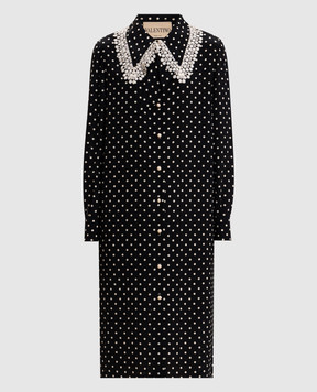 Valentino Black polka dot shirt dress 8B3VAHV79DW
