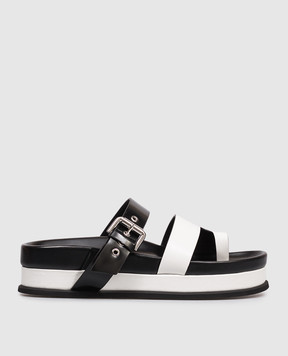 Premiata Glossy leather flip-flops M7386
