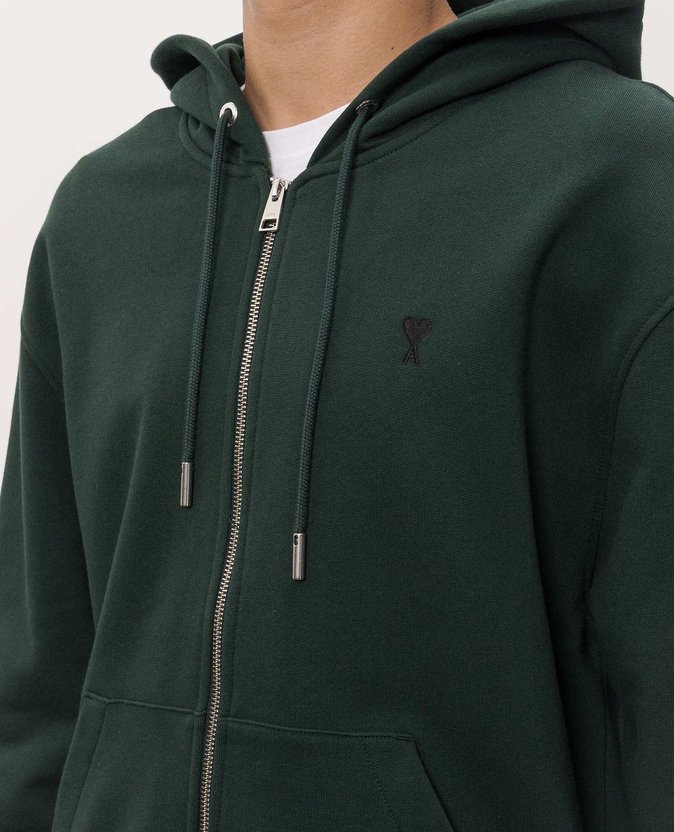 Green sports jacket with embroidery Ami Paris 5