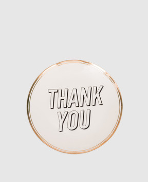 Bitossi Home White porcelain bread plate Thank You FTB00003