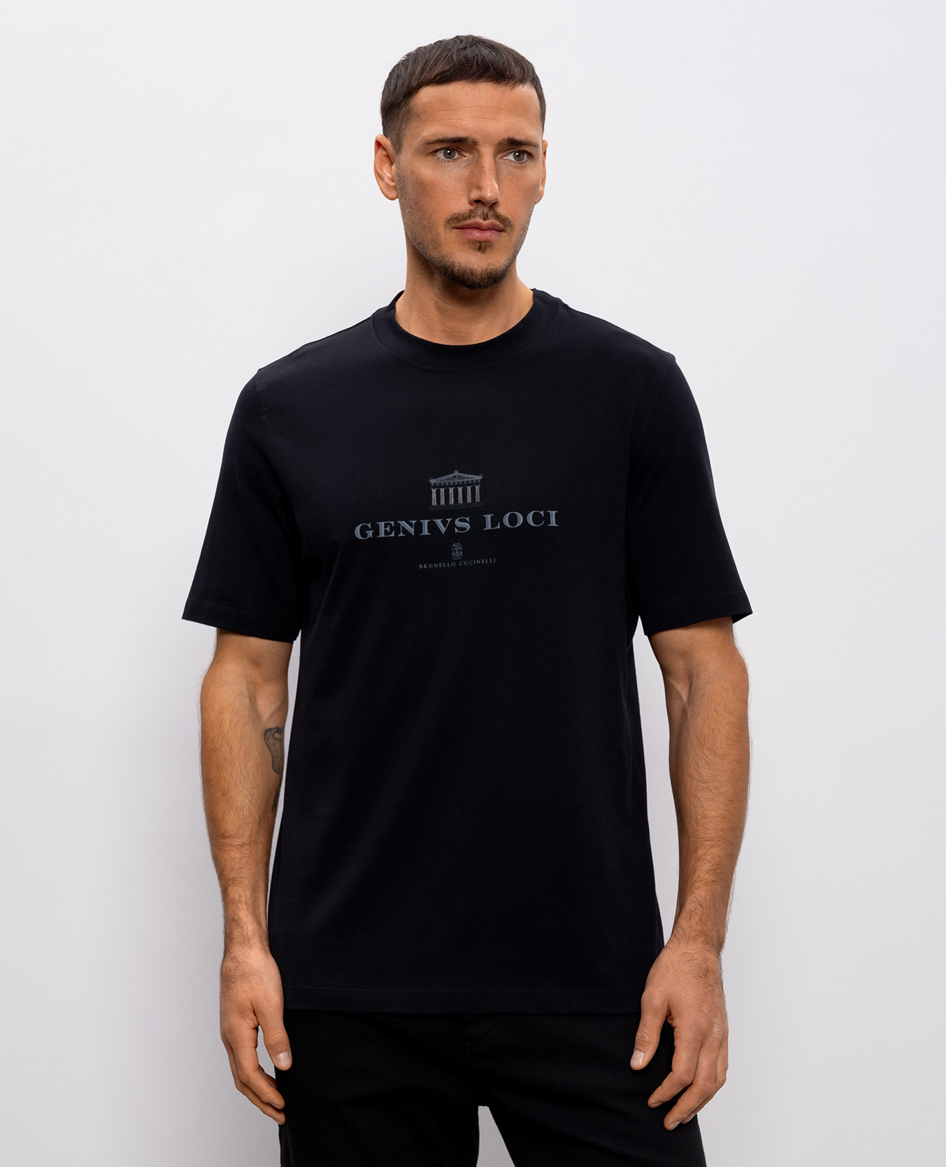 Genius Loci black t-shirt Brunello Cucinelli 2