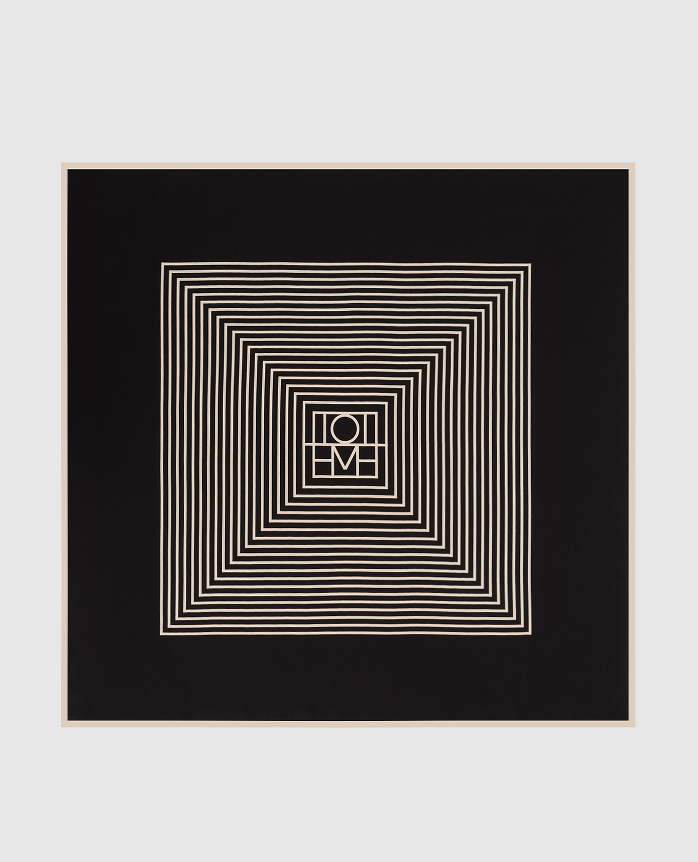 

Black silk scarf with monogram Toteme