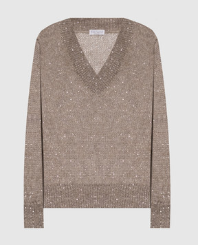 Brunello Cucinelli Beige alpaca wool pullover MMS579702P