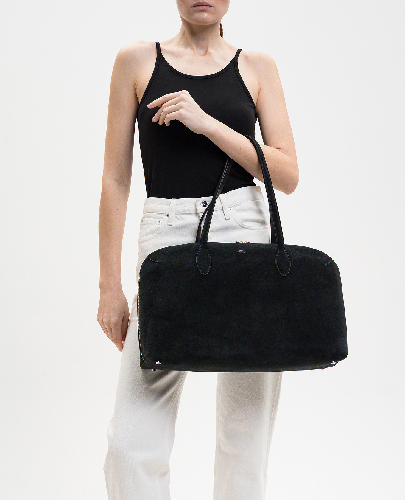 Black suede bag Toteme 2