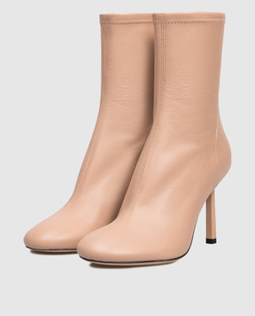 Babe Pay Pls Beige leather ankle boots 404907KO