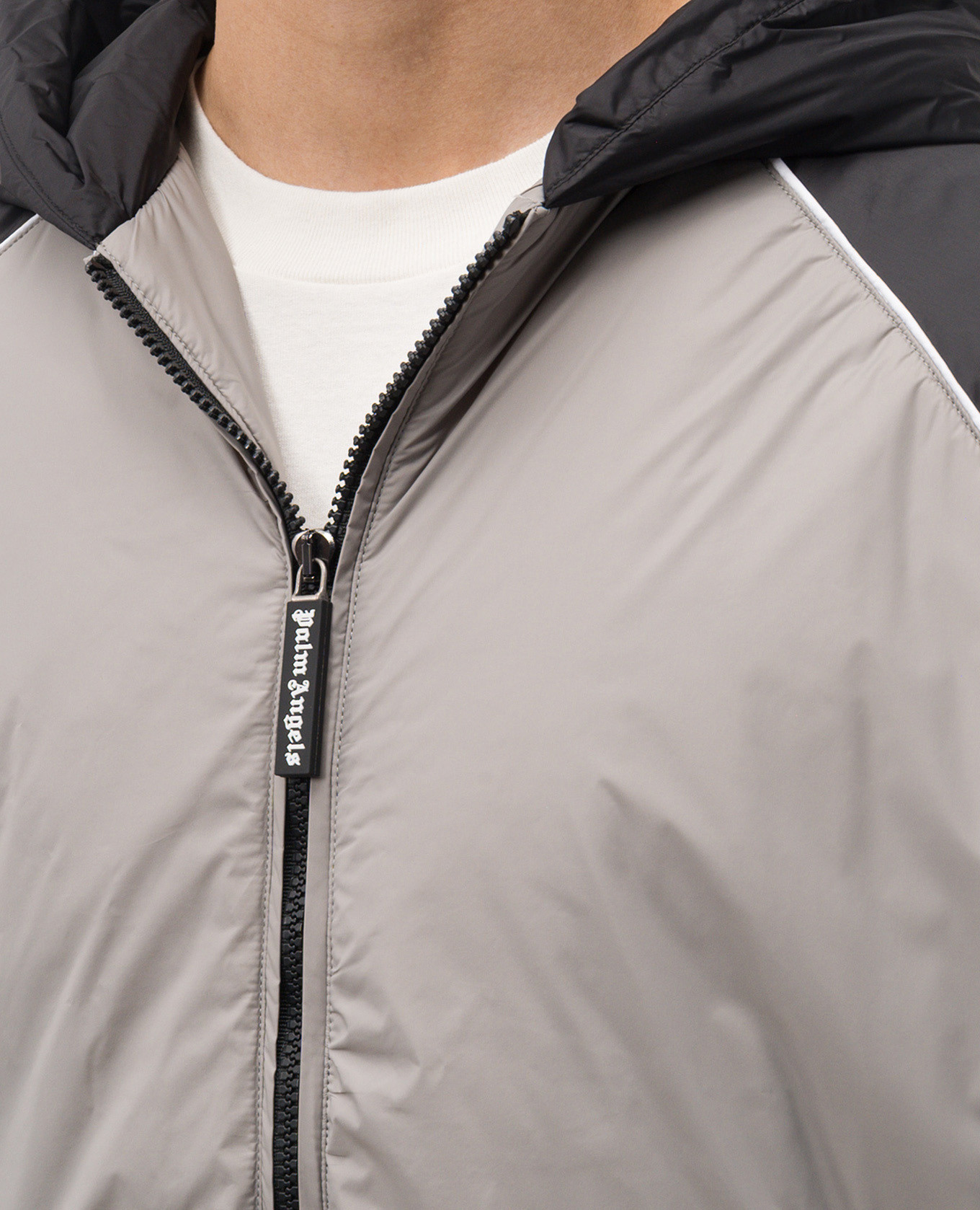 

Grey jacket with logo print Palm Angels